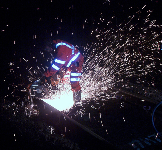 person welding